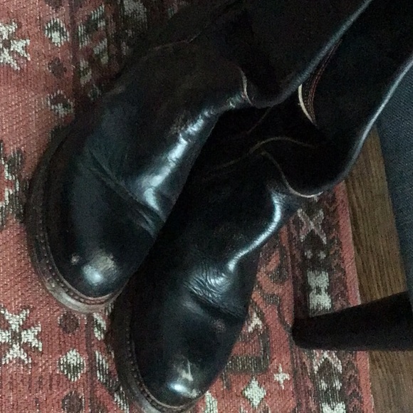 Bedistu tall leather boots. Black.  Size 7.5 US - Picture 1 of 11